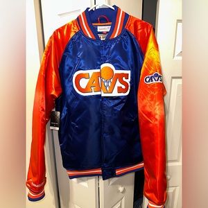 Mitchell & Ness Cleveland Cavaliers Satin Baseball Jacket